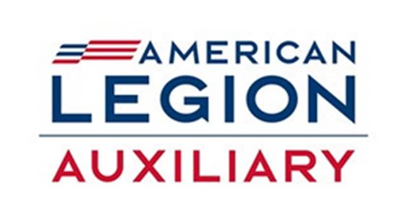 American Legion Auxiliary Unit banner, red, white and blue.